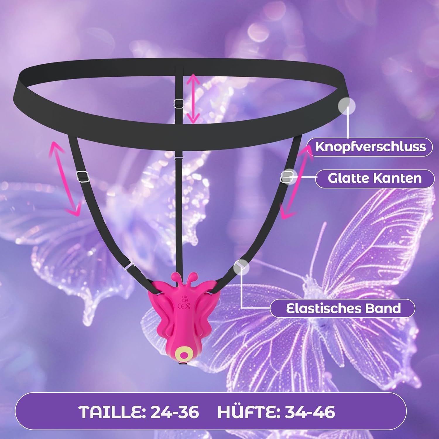 YAWNSHE vibratore “butterfly” per la stimolazione clitoridea per donne