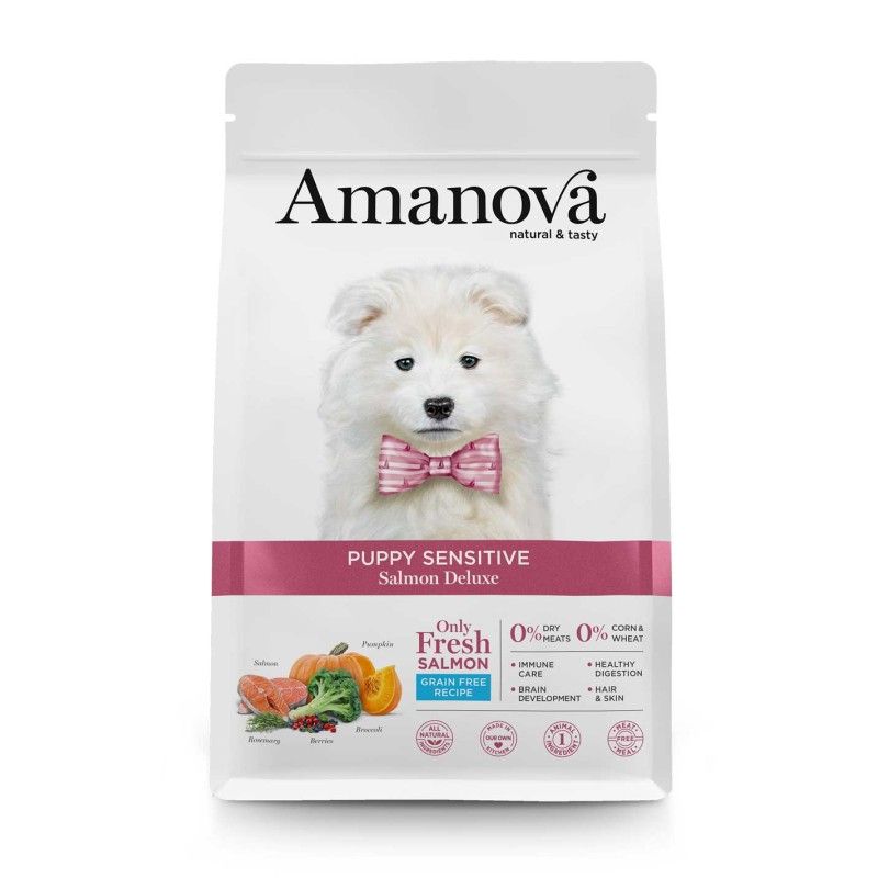 amanova puppy sensitive dog salmon deluxe