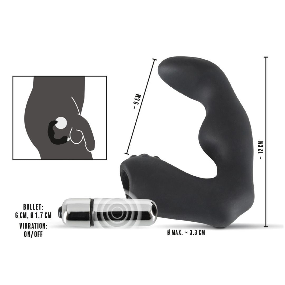 Vibratore prostatico con ovulo vibrante, Rebel