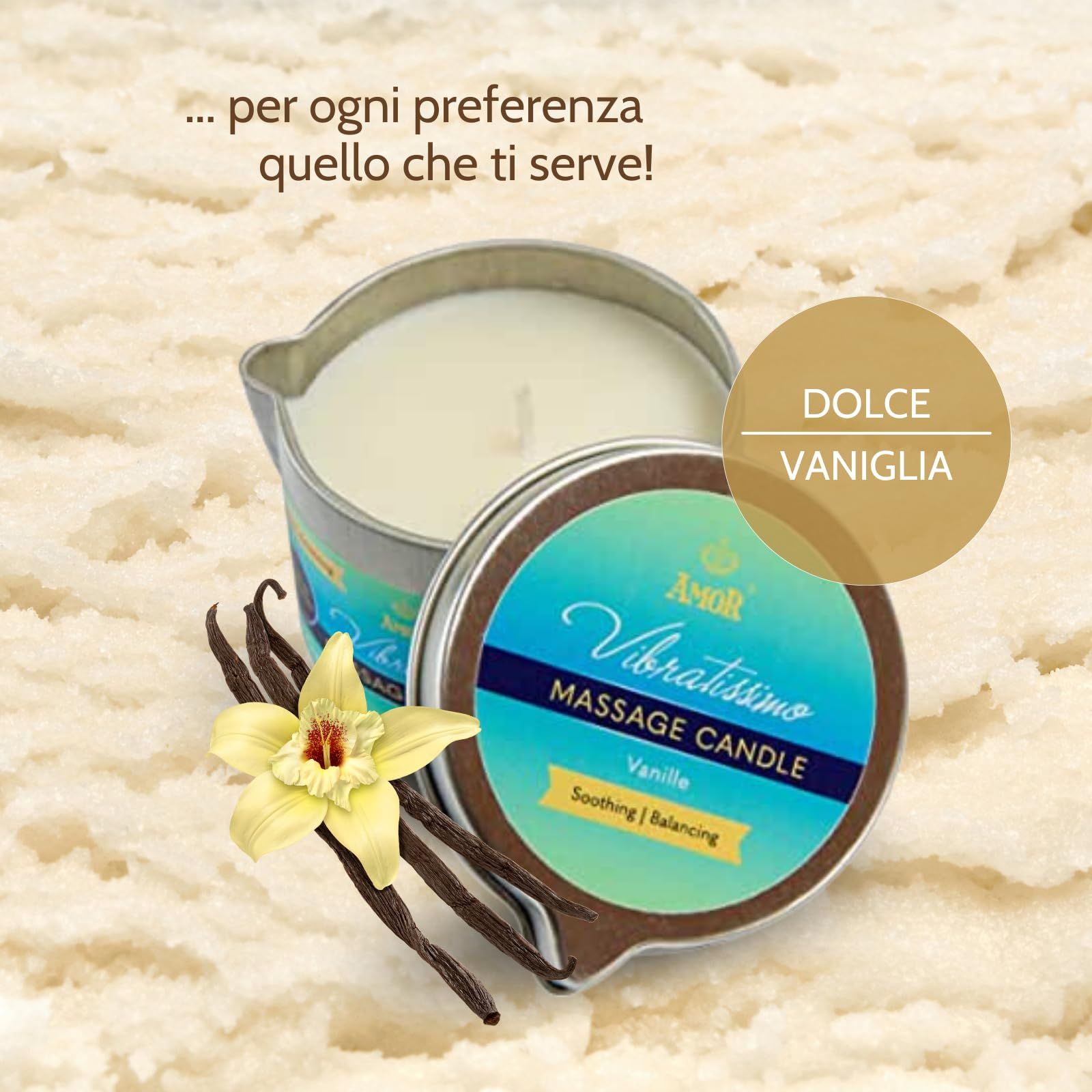 Vibratissimo Candela da Massaggio Vaniglia