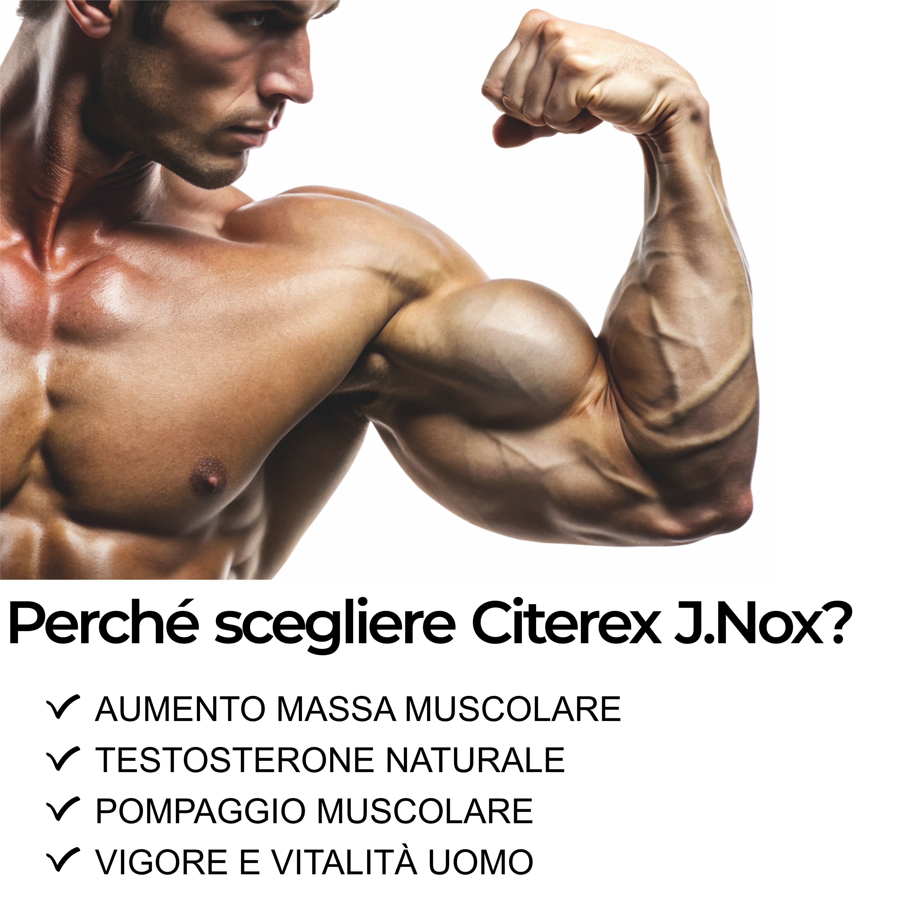 Citerex - Pre-Workout Naturale Senza Caffeina per Energia, Testosterone e Resistenza Muscolare