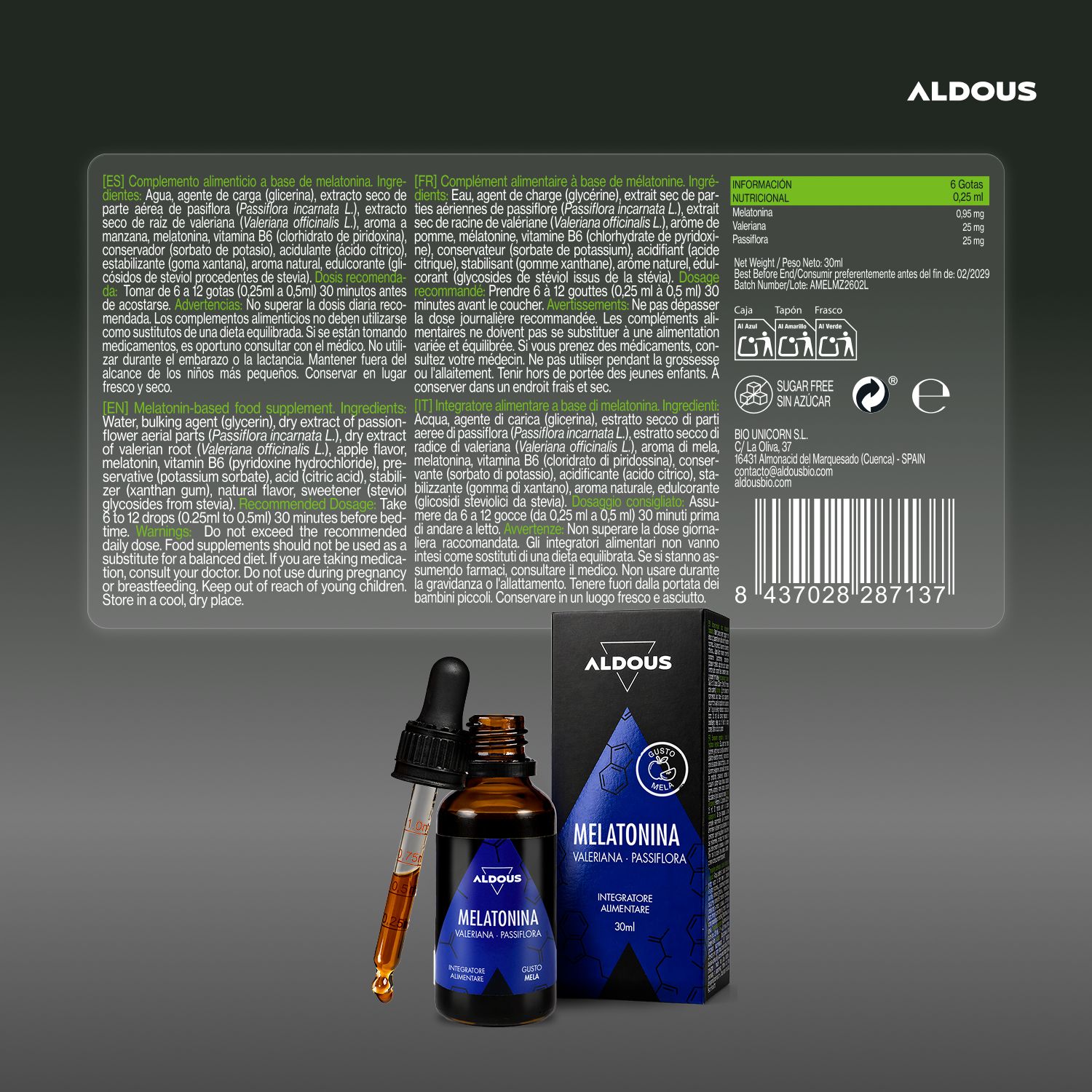 Aldous - Melatonina Gocce Pura