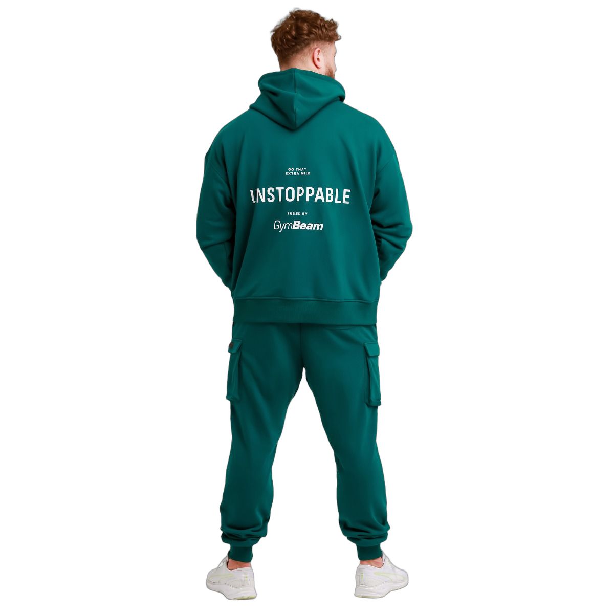 GymBeam Pantaloni sportivi uomo Utility regular cargo verdi con tasche