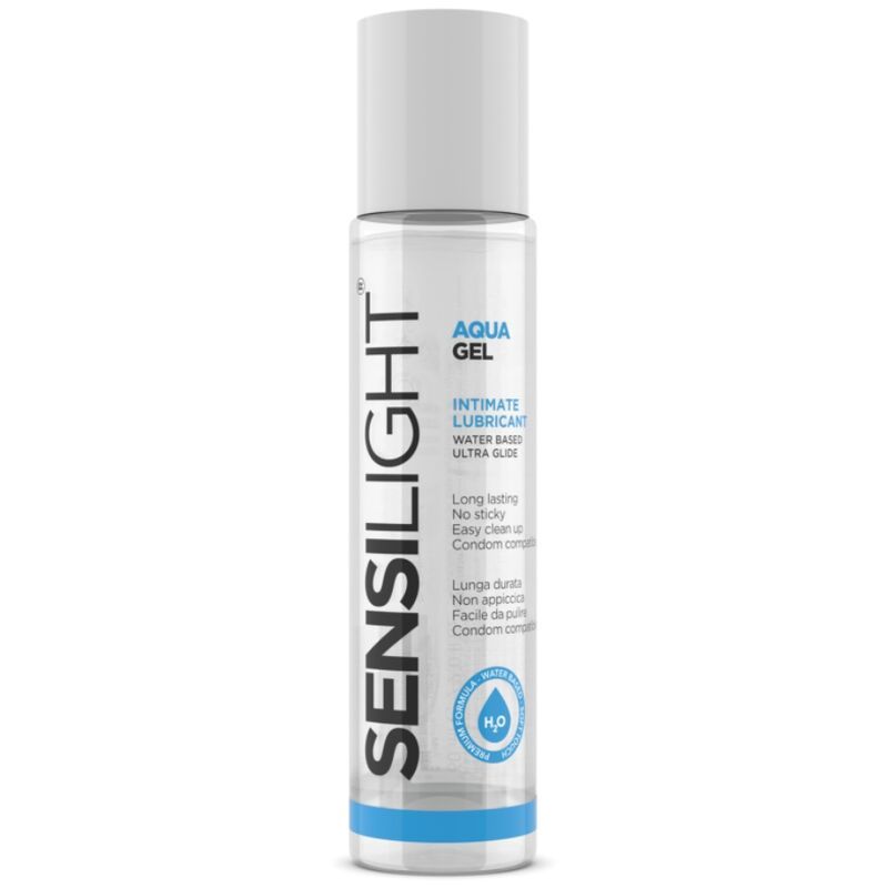 Sensilight Aqua Gel Lubrificante Intimo, a base d'acqua, flacone da 100ml.