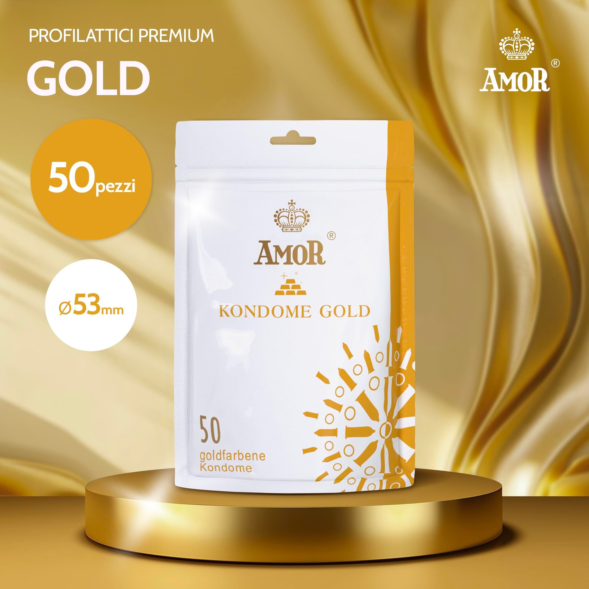 AMOR Gold Preservativi 53mm