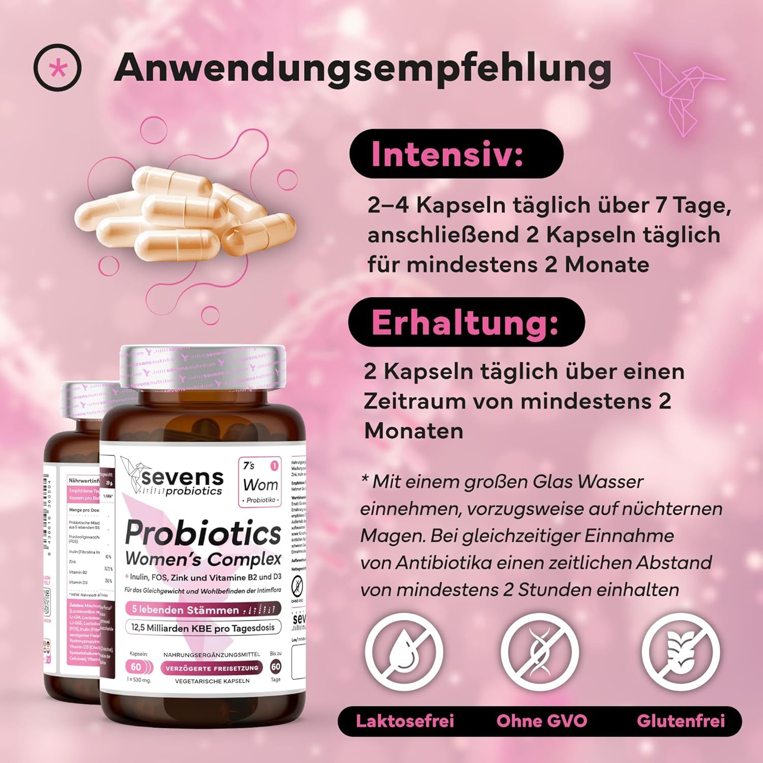 SEVENS NUTRITION Capsule Probiotiche per la Flora Intima Femminile