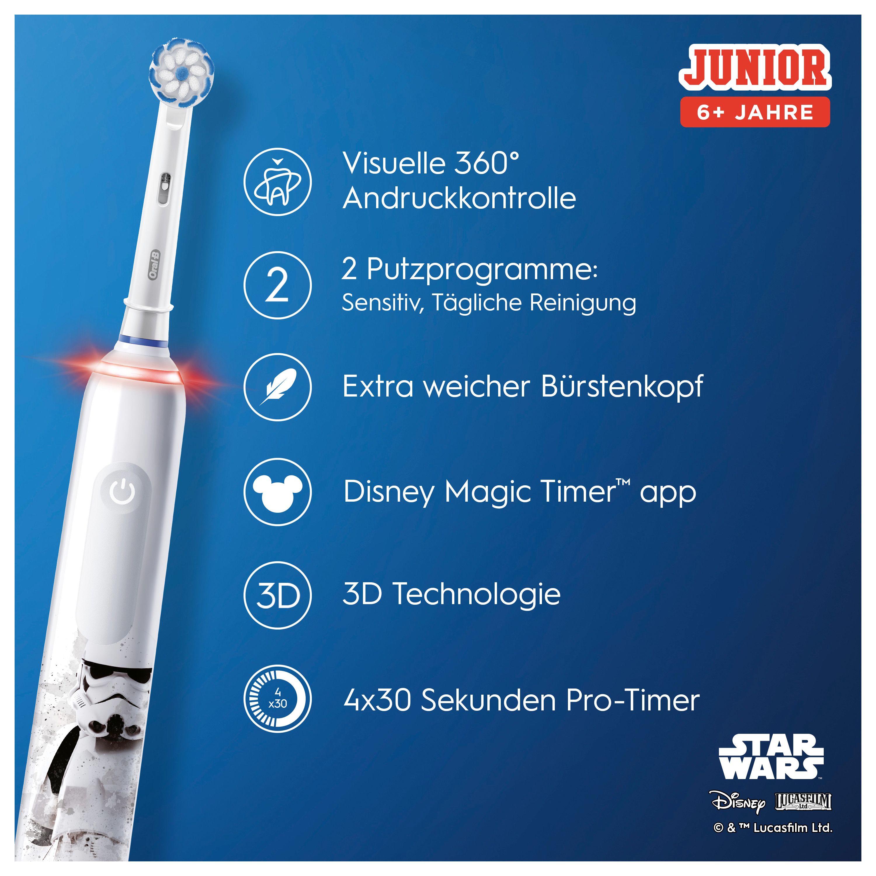 Oral-B PRO 3 Junior Star Wars Spazzolino Elettrico 1 pz
