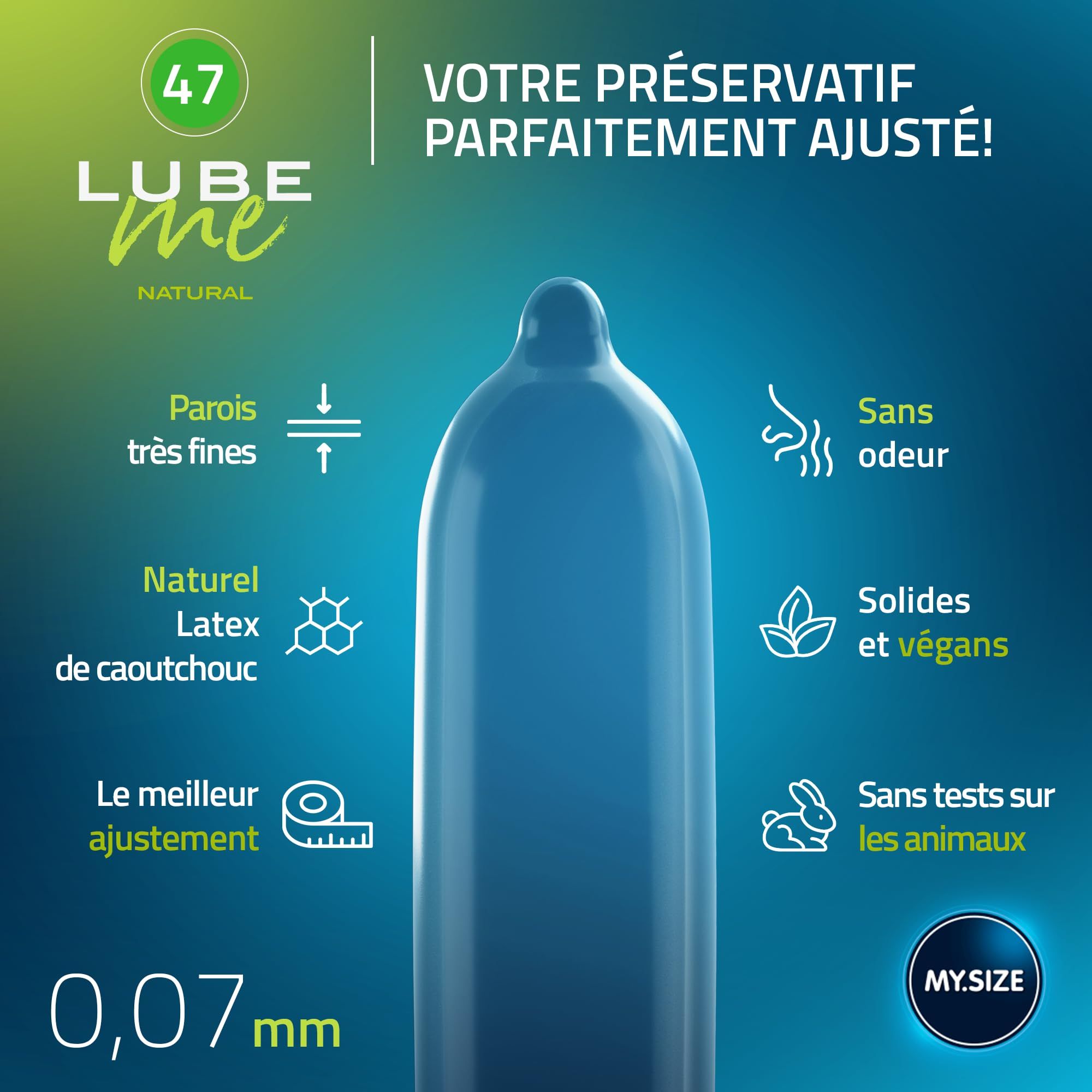 MY.SIZE PRO Preservativi + LUBE ME Natural + Body Candle Set