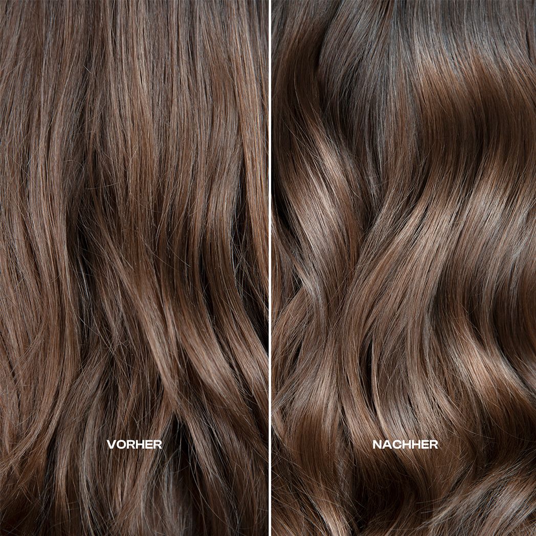 Confronto capelli: Prima e Dopo. Capelli castano chiaro.