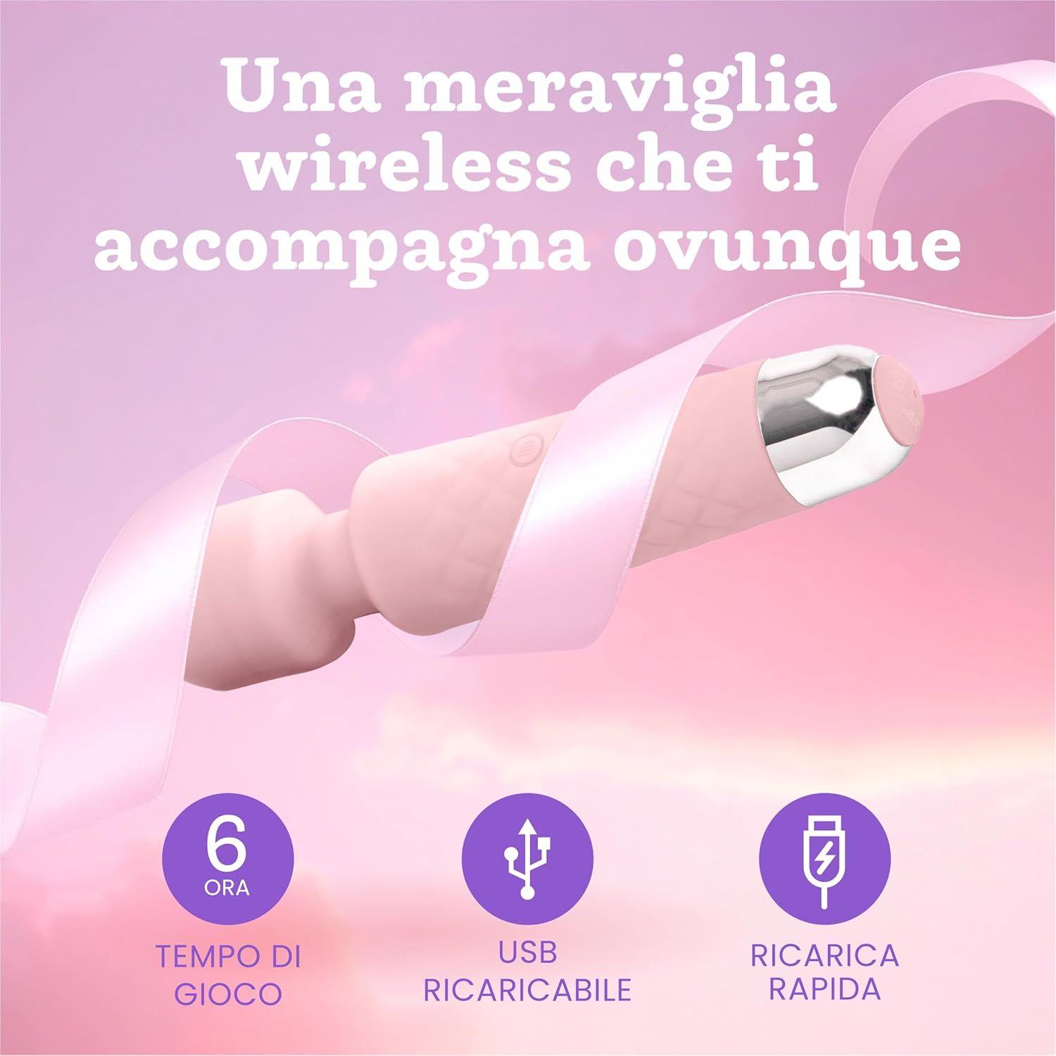 Oliver James Vibratore per donne – Silenzioso e potente, colore rosa pastello