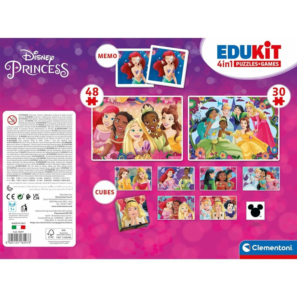 Clementoni - Edukit 4in1 - Principessa Disney (18297)