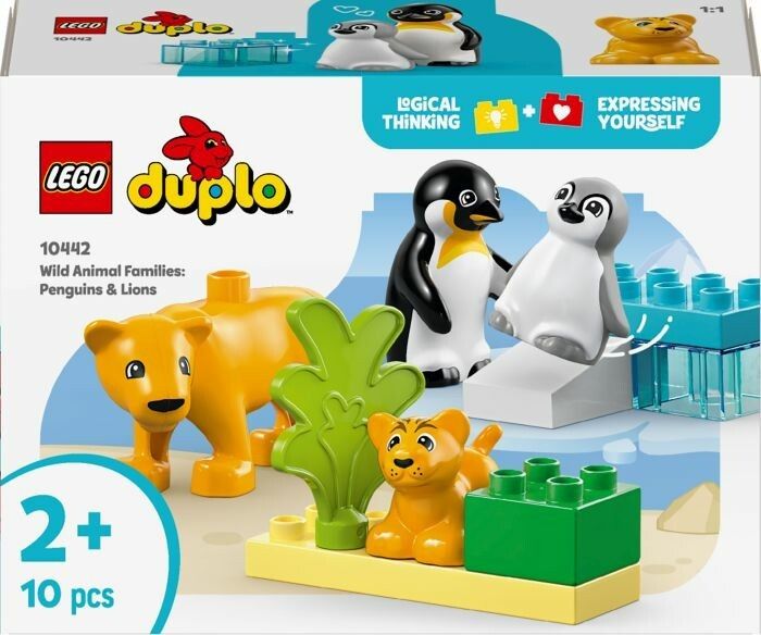 LEGO® DUPLO 10442 Famiglie di animali selvatici: pinguini e leoni