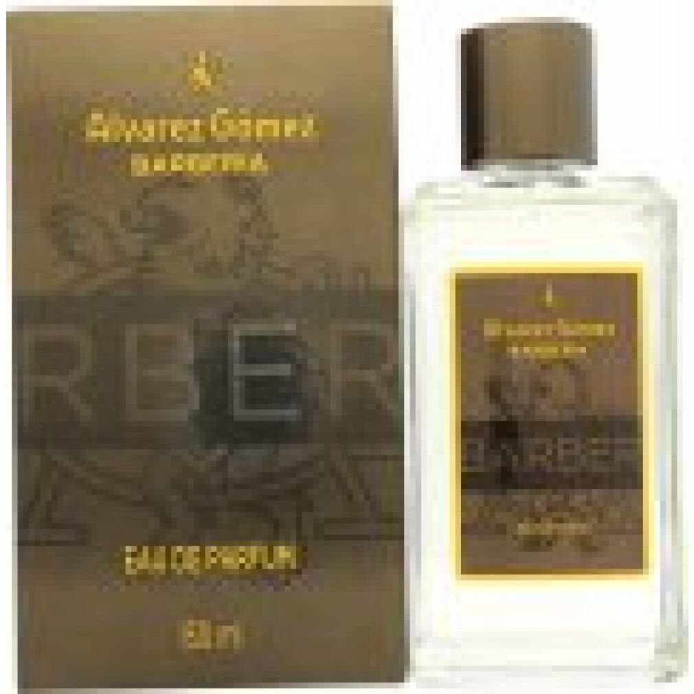 Flacone in vetro e confezione. Flacone con tappo marrone. Confezione con logo e scritta BARBER. 50 ml.