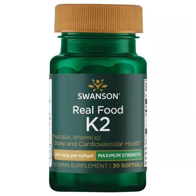 SWANSON Real Food Vitamina K2 200 mcg