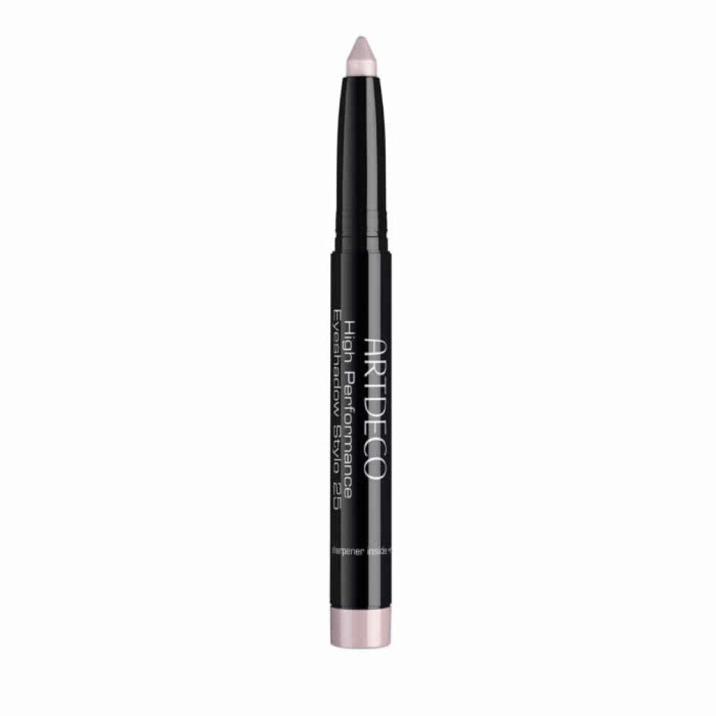 Artdeco High Performance Eyeshadow Stylo. Matita nera con ombretto rosa. Nome del prodotto e marchio visibili.