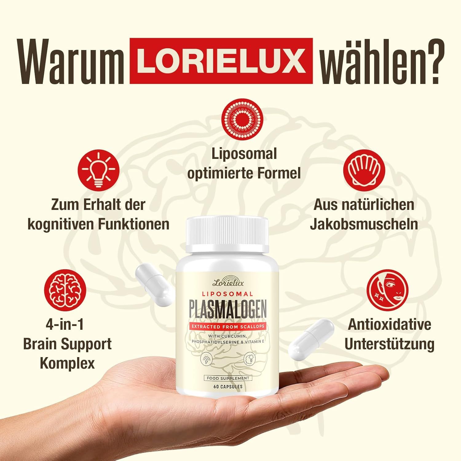 Capsule Nootropiche Liposomiali al Plasmalogeno Lorielux