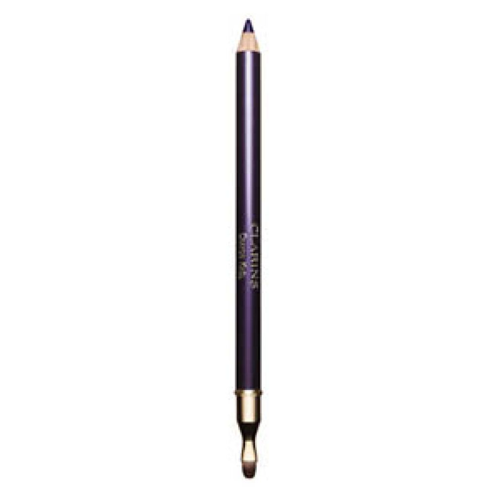 Matita khôl blu con estremità dorata. Scritta: Clarins.