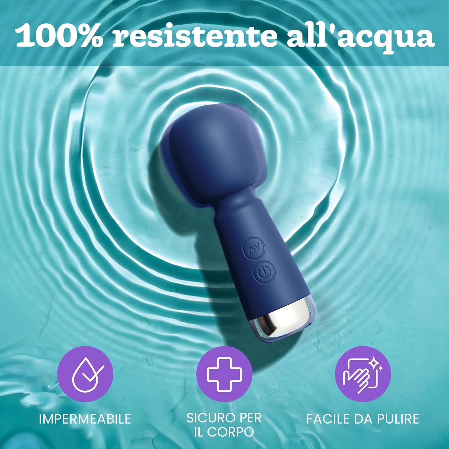 Oliver James Bullet Mini Vibratore, colore blu