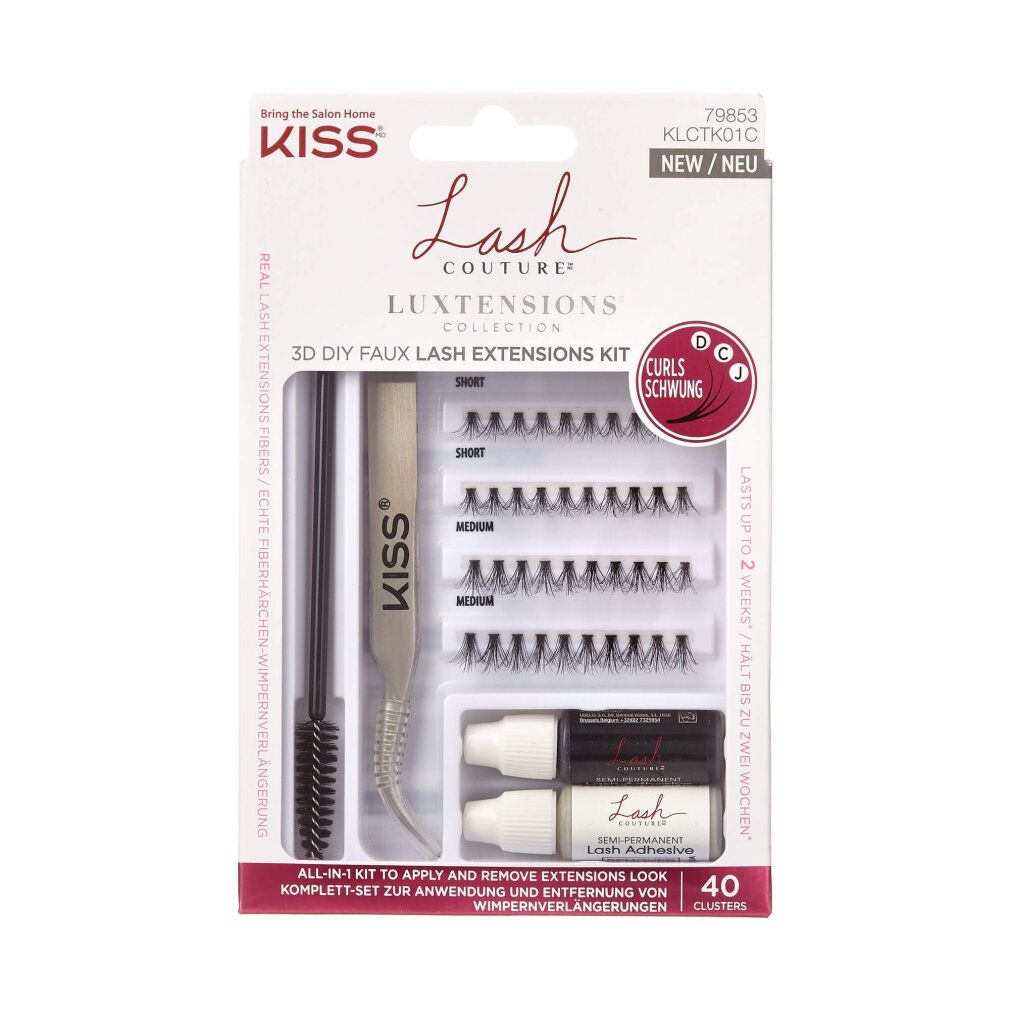 kiss Lash Couture LuXtension - Kit di ciglia a grappolo