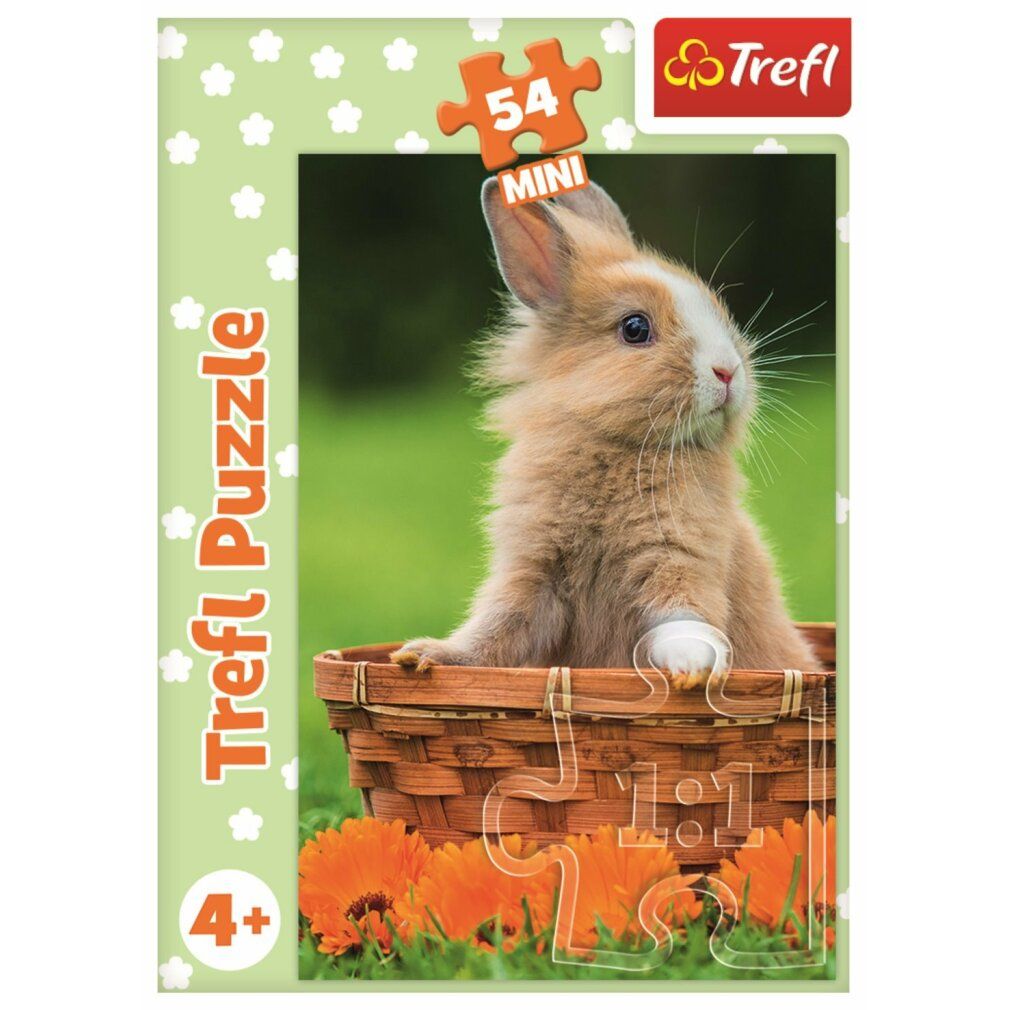 trefl Puzzle Animali carini: Coniglio in un cesto 54 pezzi