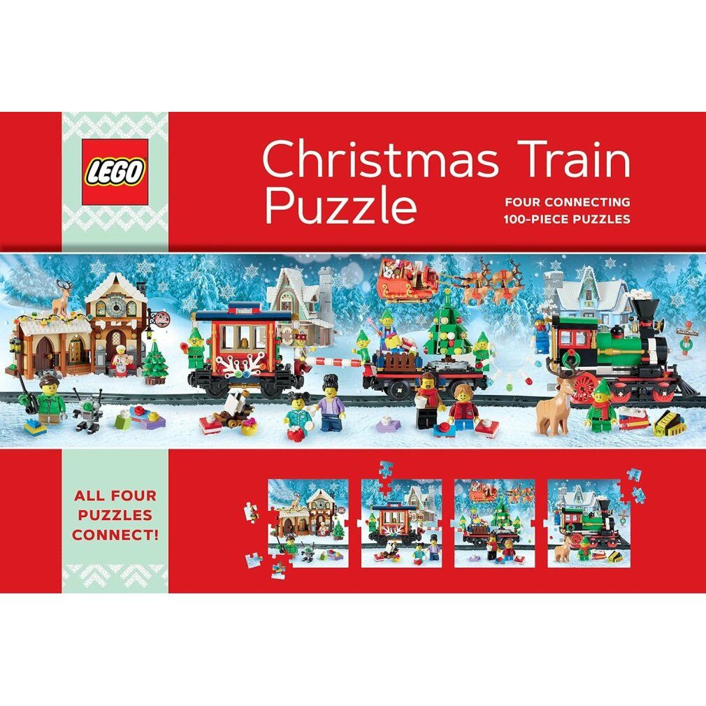 libri cronaca lego® Puzzle del treno di Natale 4x100 pezzi
