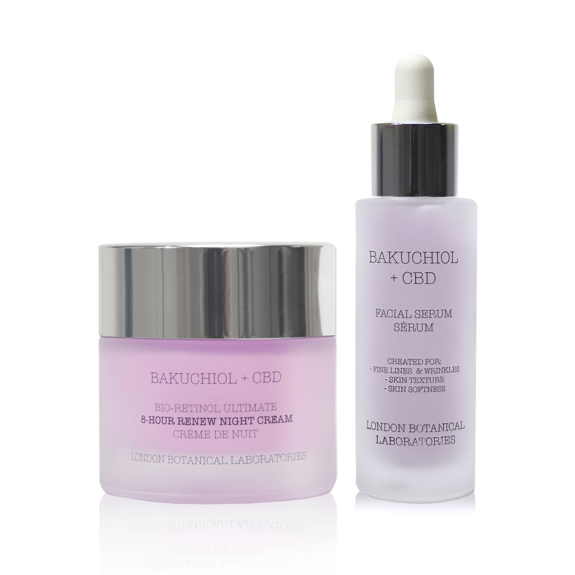 London botanical loboratories Anti-Aging Crema notturna di bakuchiol bio retinolo + Siero