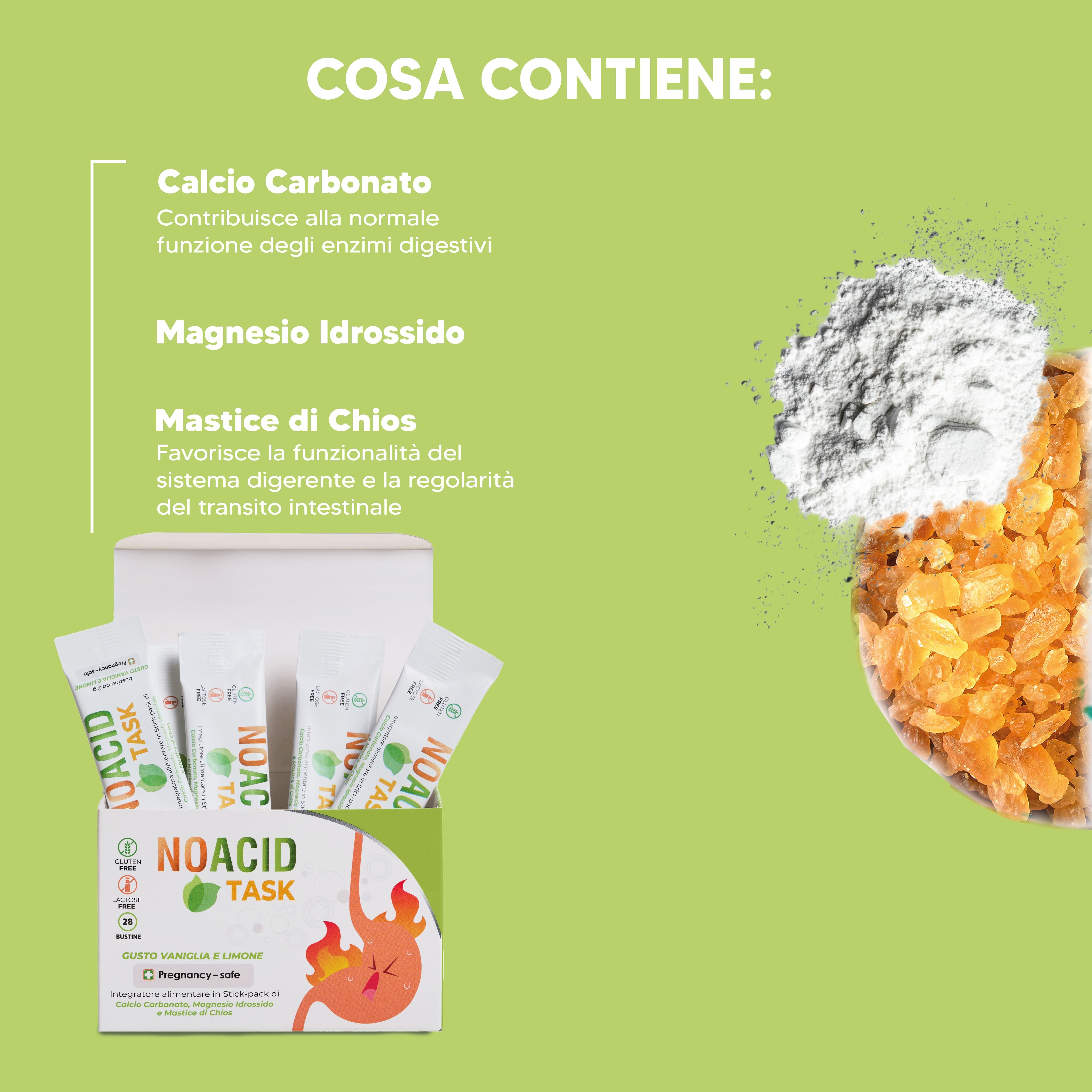 NTP BIOTECH - No Acid Task - Integratore per Acidità, Bruciore di Stomaco, Reflusso, Digestione