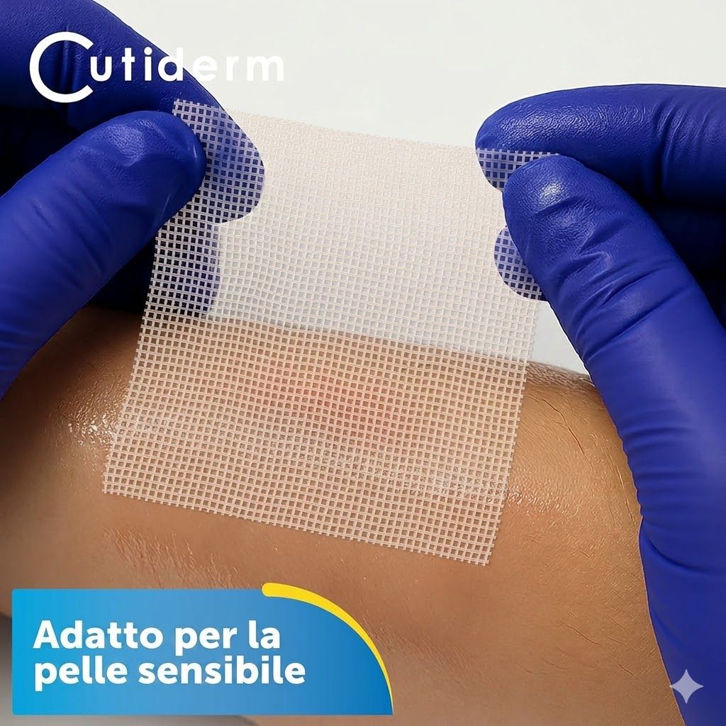 Compresse sterile in garza paraffinata 10 cm x 10 cm Cutiderm