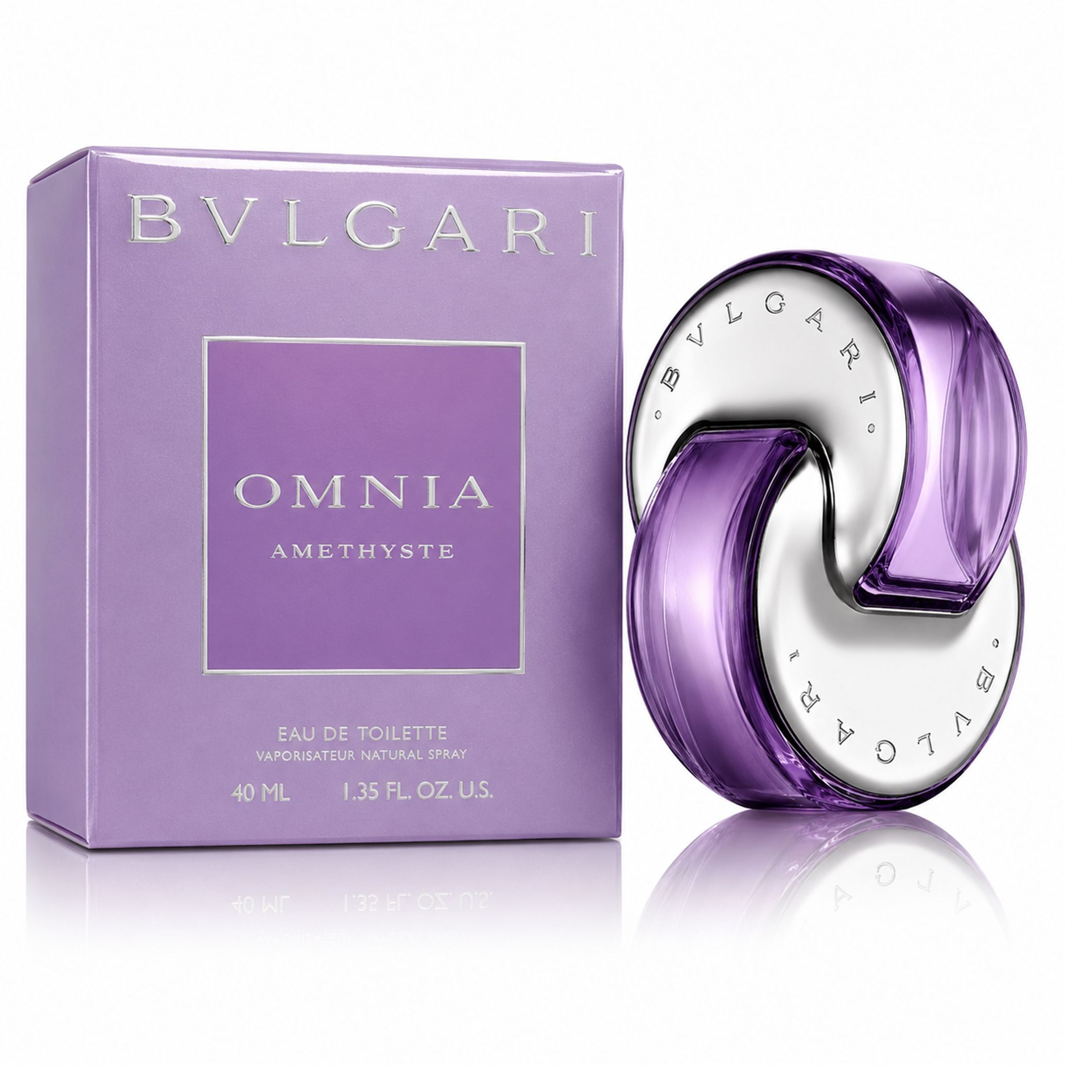 Bvlgari Omnia Amethyste Eau de Toilette Spray 40ml con scatola.