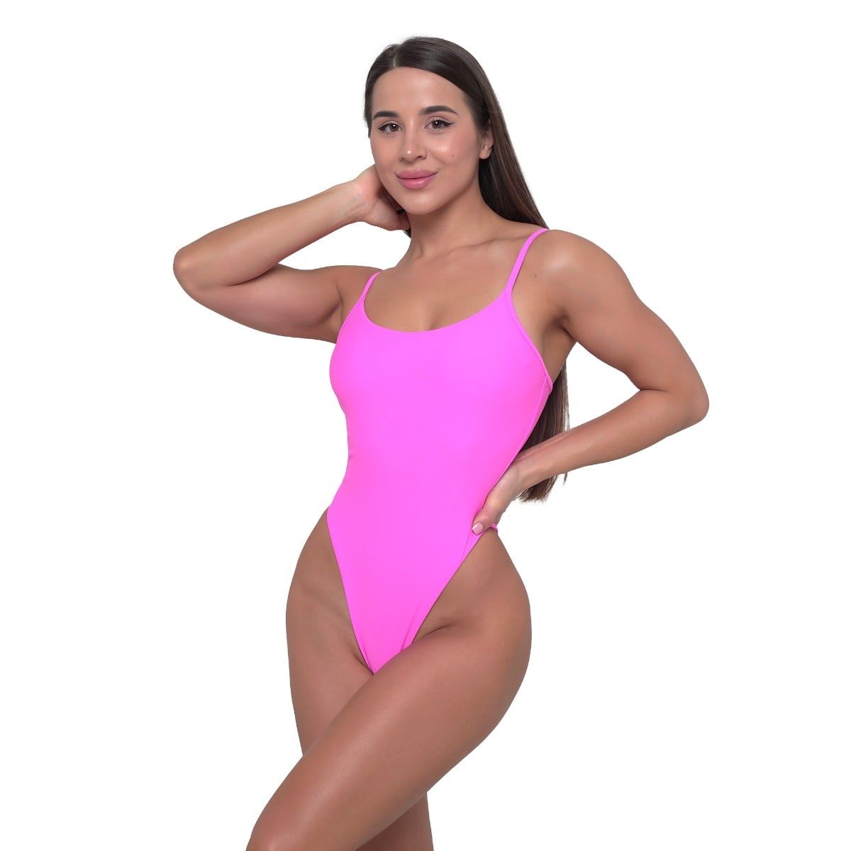 GymBeam Costume da bagno intero donna ARUBA Pink con spalline regolabili