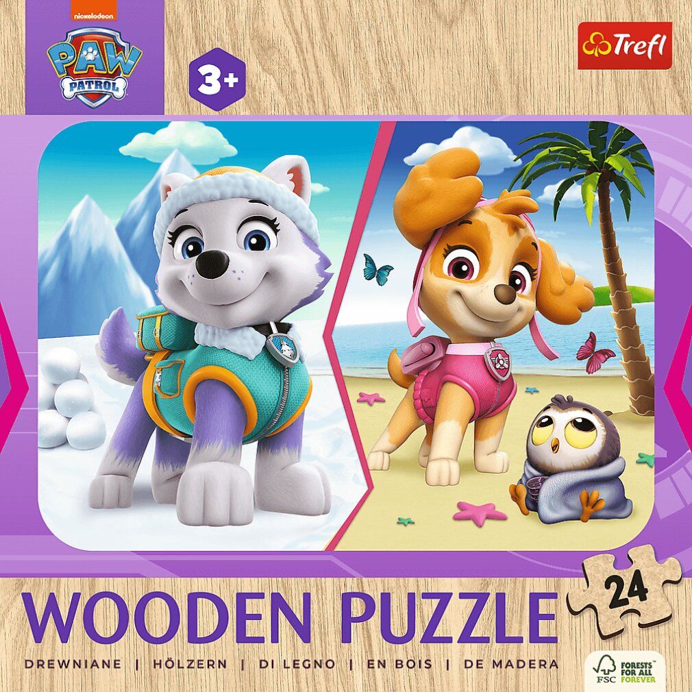 Puzzle in legno trefl con i Paw Patrol: mädchen Patrouille 24 pezzi