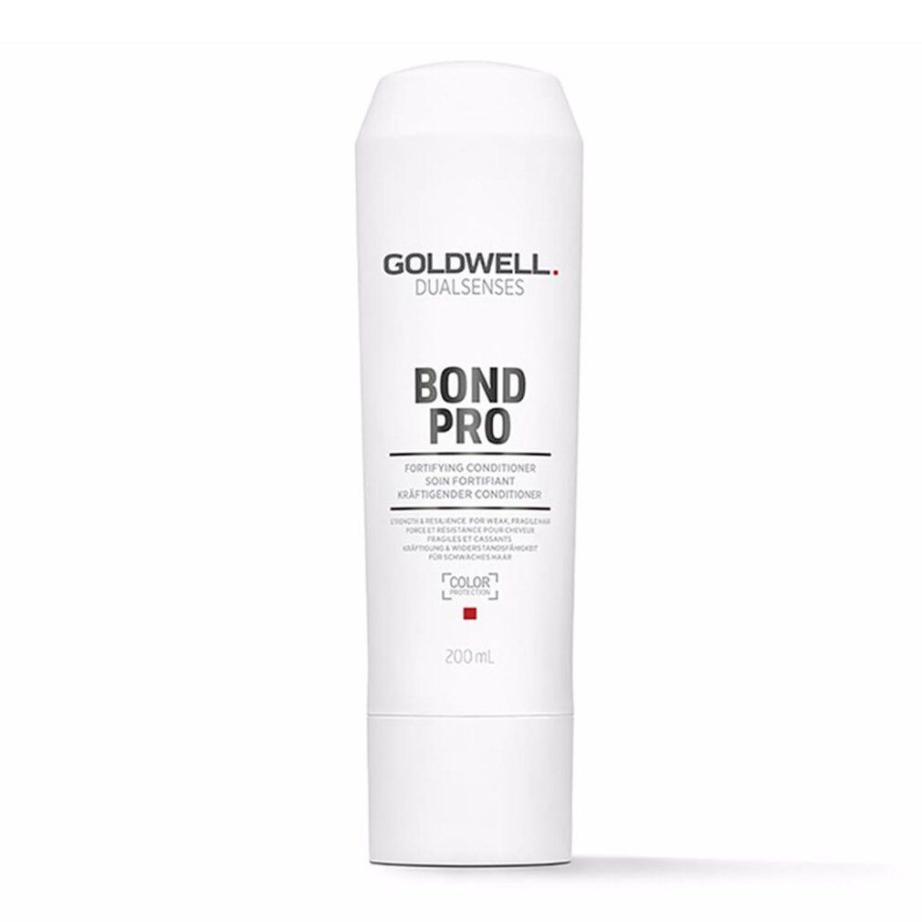 Tubo bianco con BOND PRO, GOLDWELL DUALSENSES. Contiene 200 ml. Prodotto per la cura dei capelli.