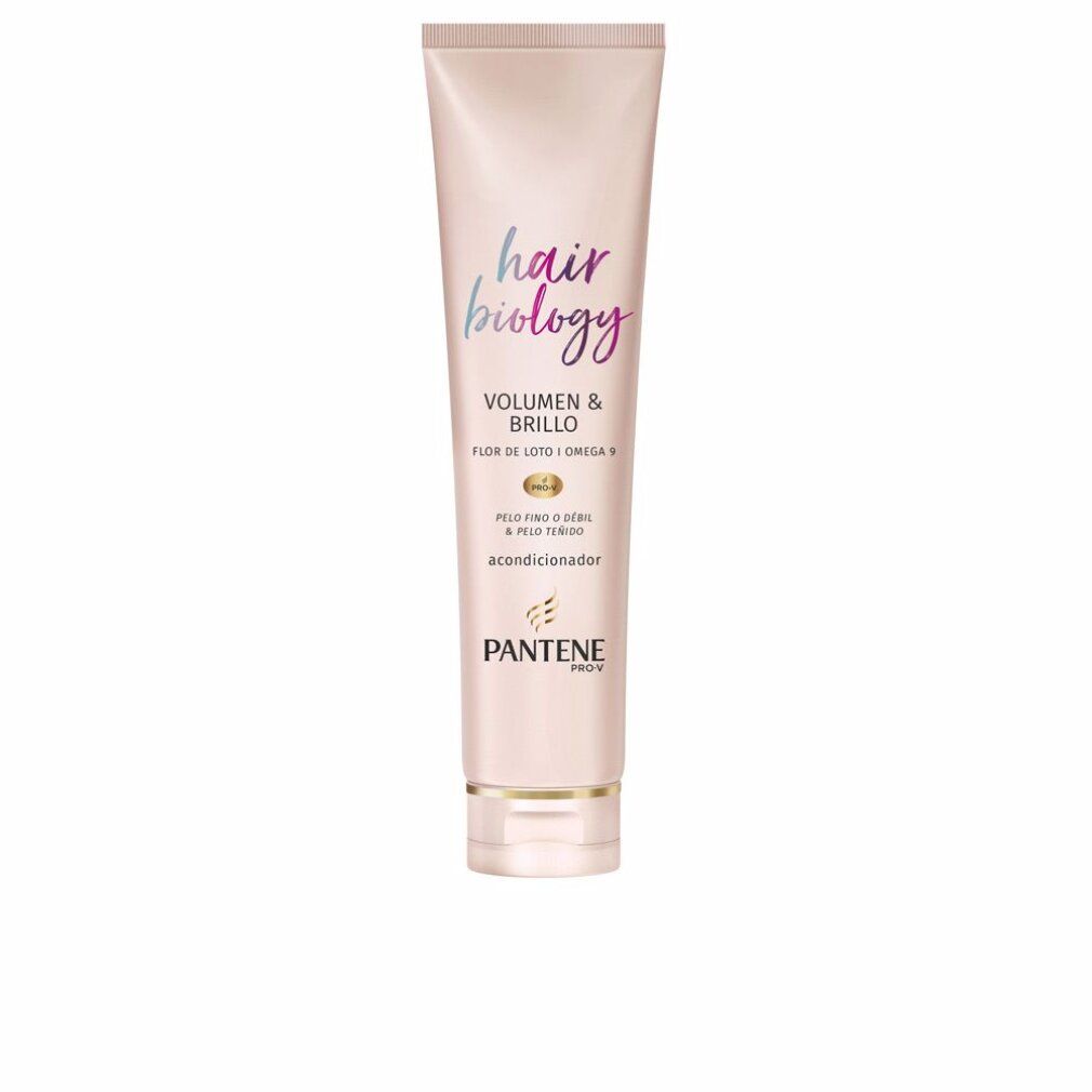Tubo beige Hair Biology, Volumen & Brillo, Pantene Pro-V. Balsamo per capelli fini e deboli.