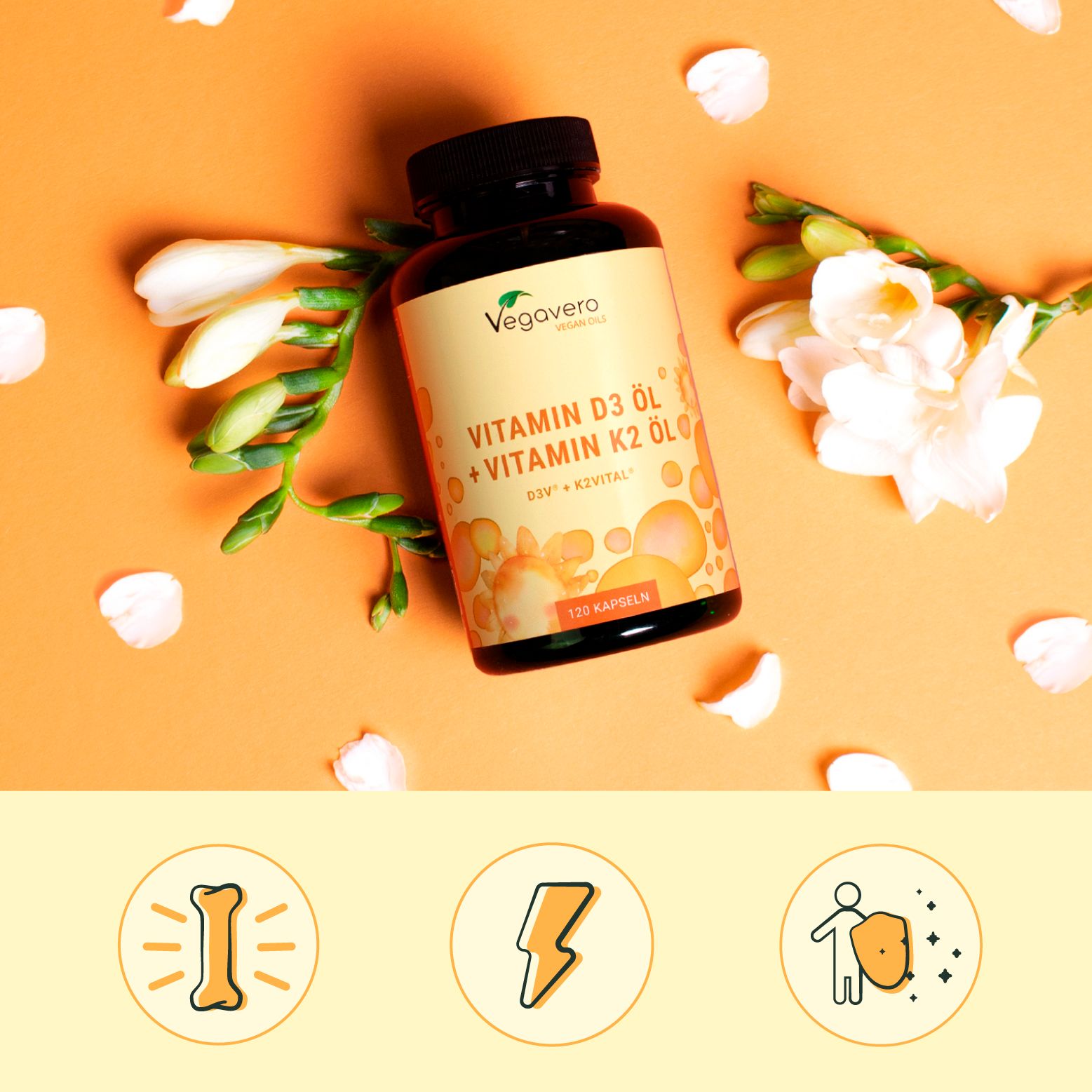 VEGAVERO Vitamina D3 + K2