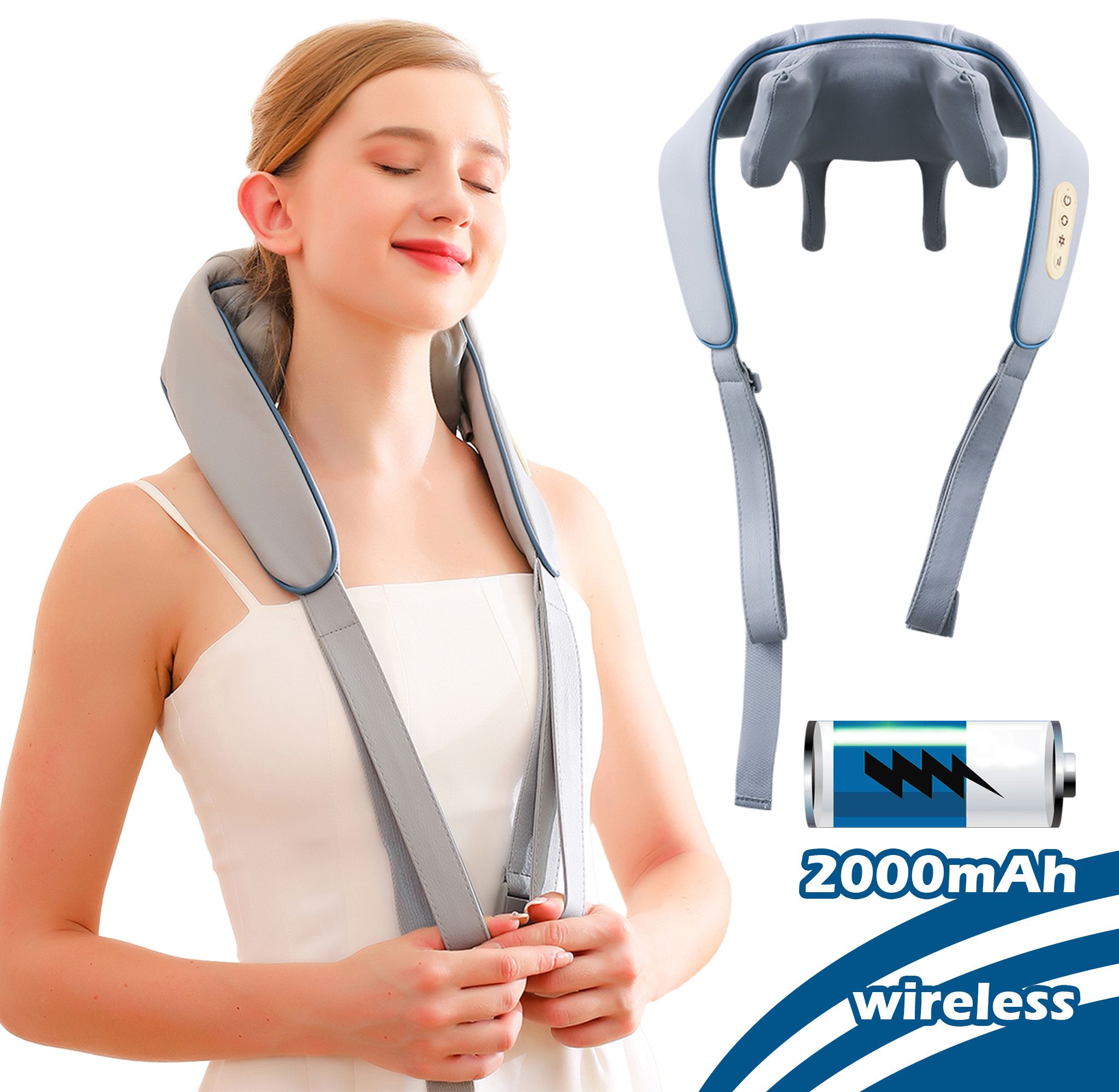 axion dispositivo di massaggio per il collo con azione profonda e funzione di riscaldamento