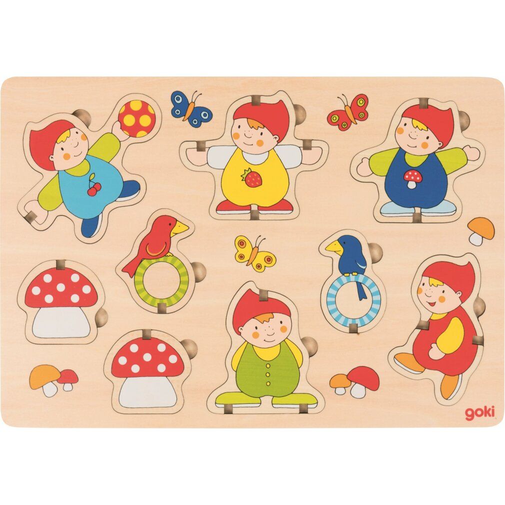 goki puzzle di legno nani 2in1