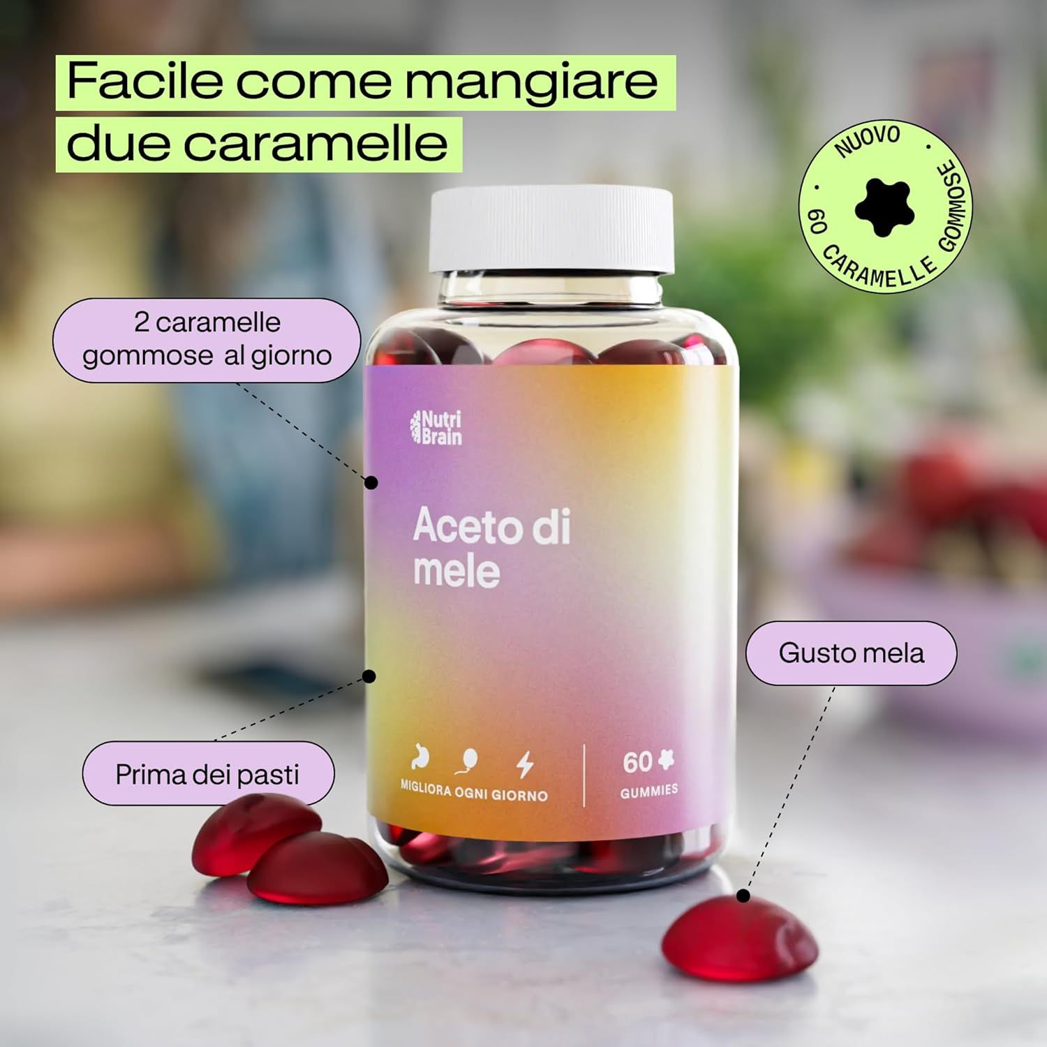 NUTRIBRAIN Aceto di Mele Gummies