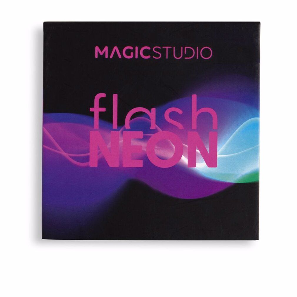 Magicstudio Flash Neon Palette con scritta rosa su sfondo nero con effetti neon.