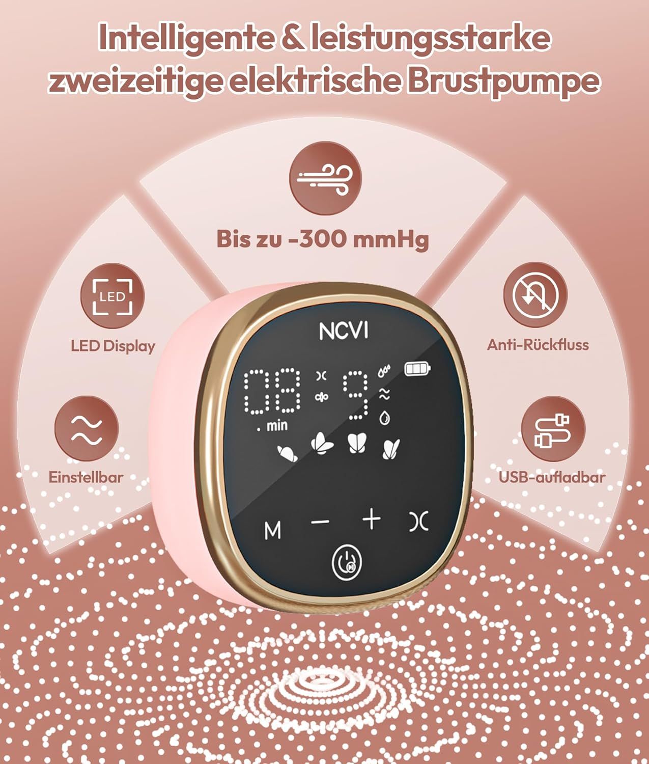 Tiralatte elettrico rosa NCVI
