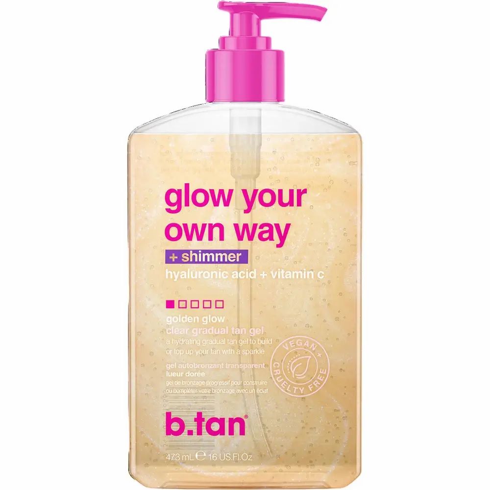 B.tan Glow Your Own Way Shimmer – Lozione abbronzante brillante