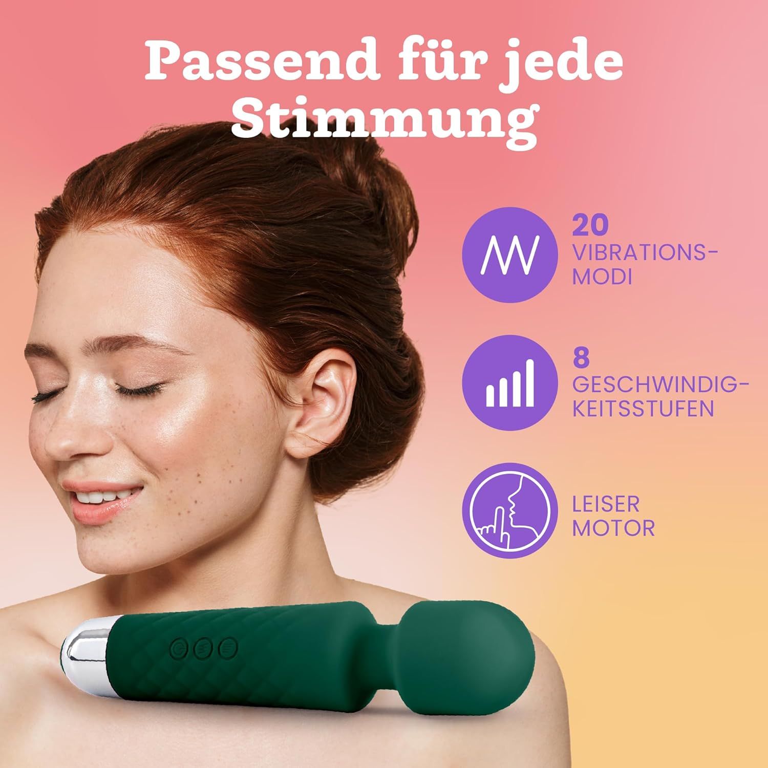 Oliver James Vibratore per donne – Silenzioso e potente, colore verde