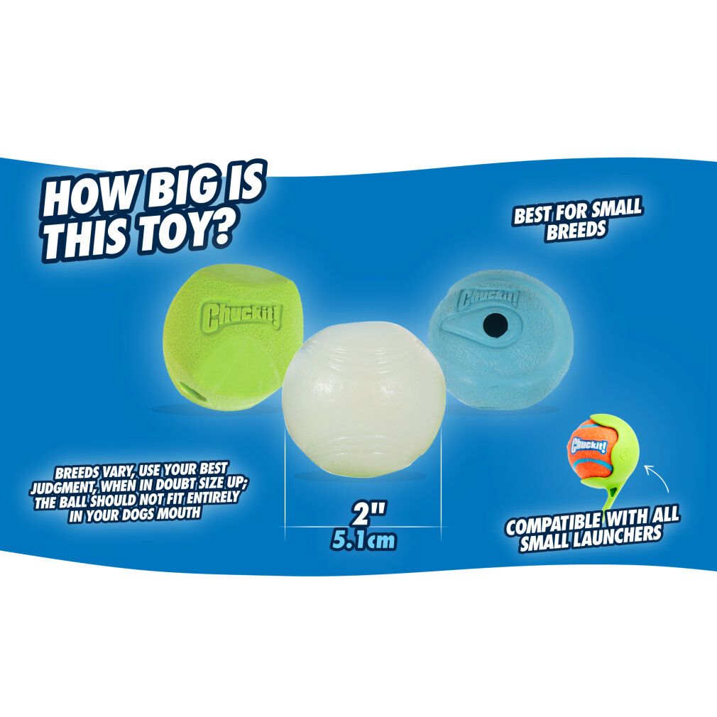 Chuckit Fetch Medley s 5 cm 3 Pack