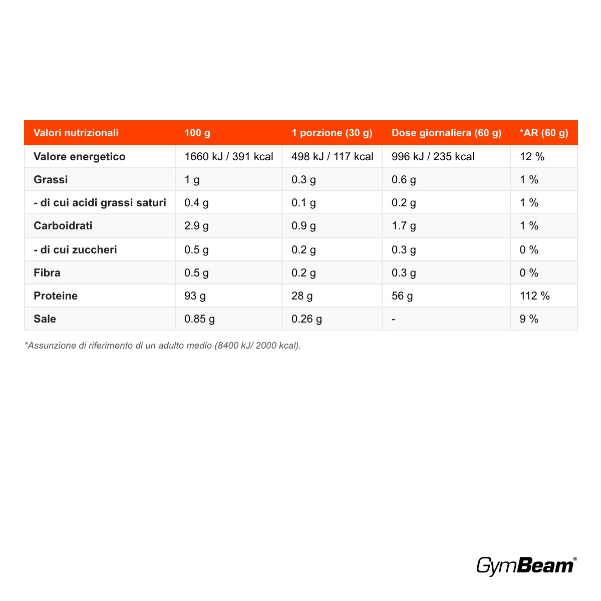 GymBeam Proteine del Manzo oltre 90% proteine, Vaniglia