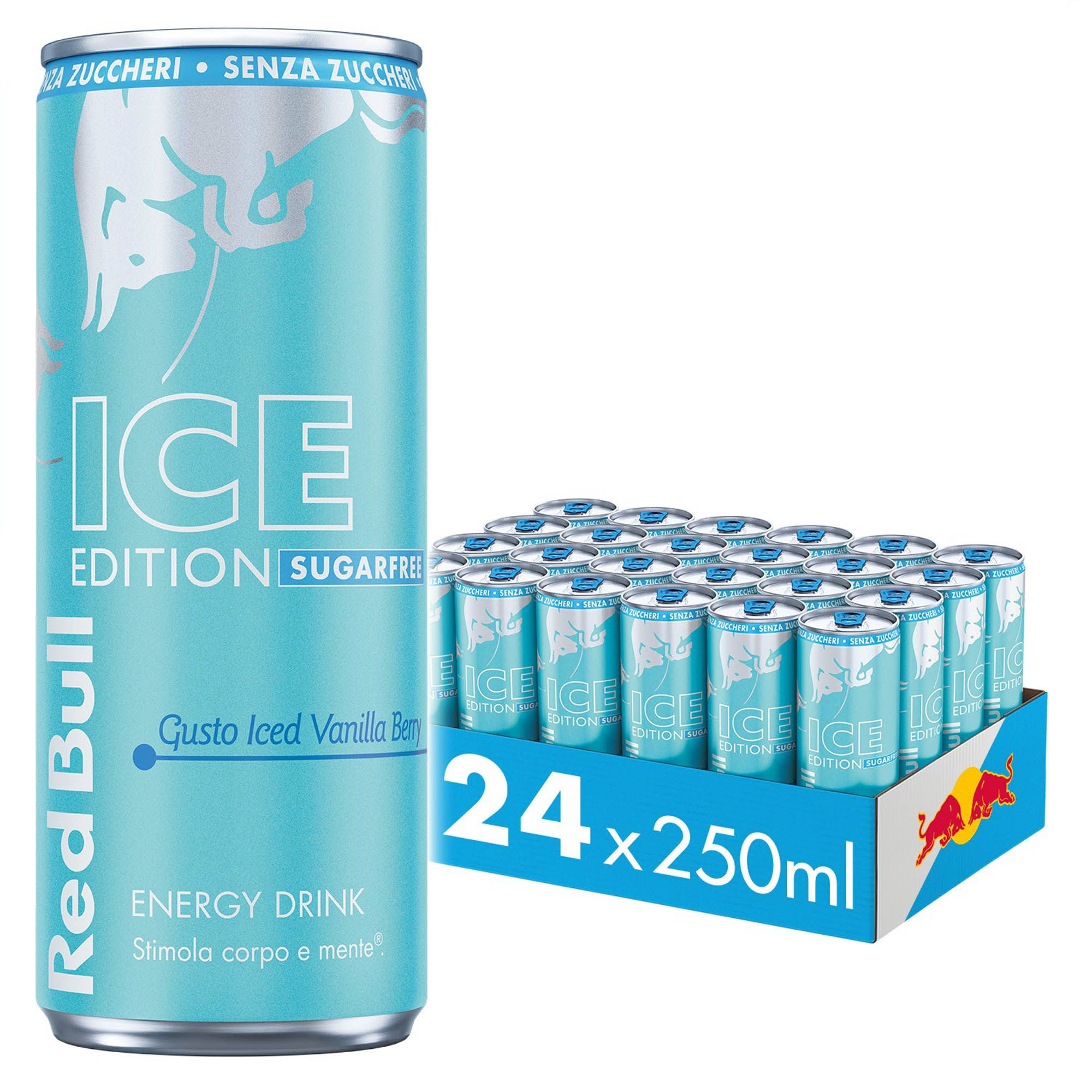 Red Bull Energy Drink, Gusto Iced Vanilla Berry Sugarfree, 250 ml