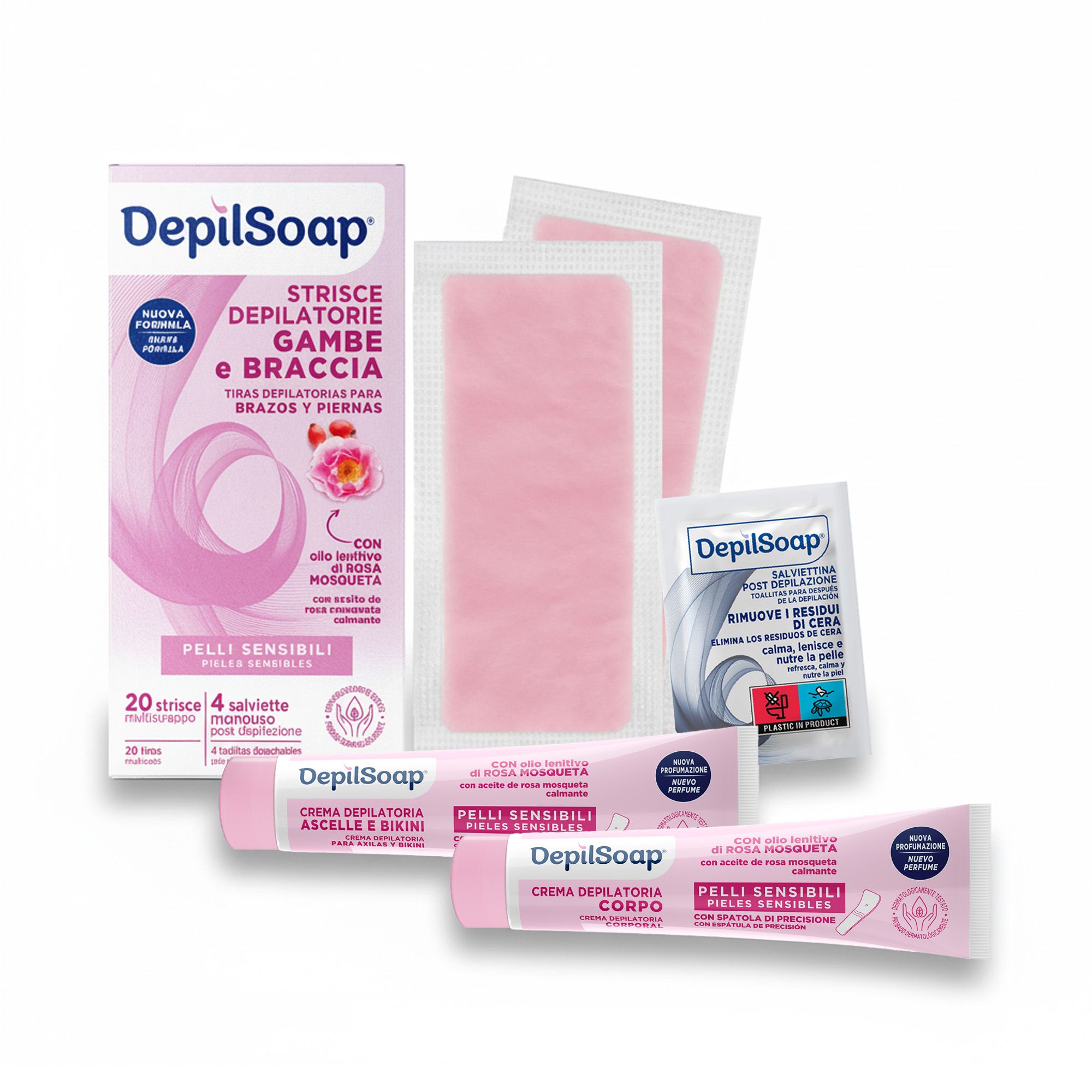 Depilsoap Kit depilazione corpo e viso per pelli sensibili