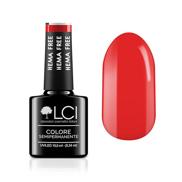 LCI Cosmetics - Smalto Semipermanente - Hema Free LCI - Rosso Red Carolina