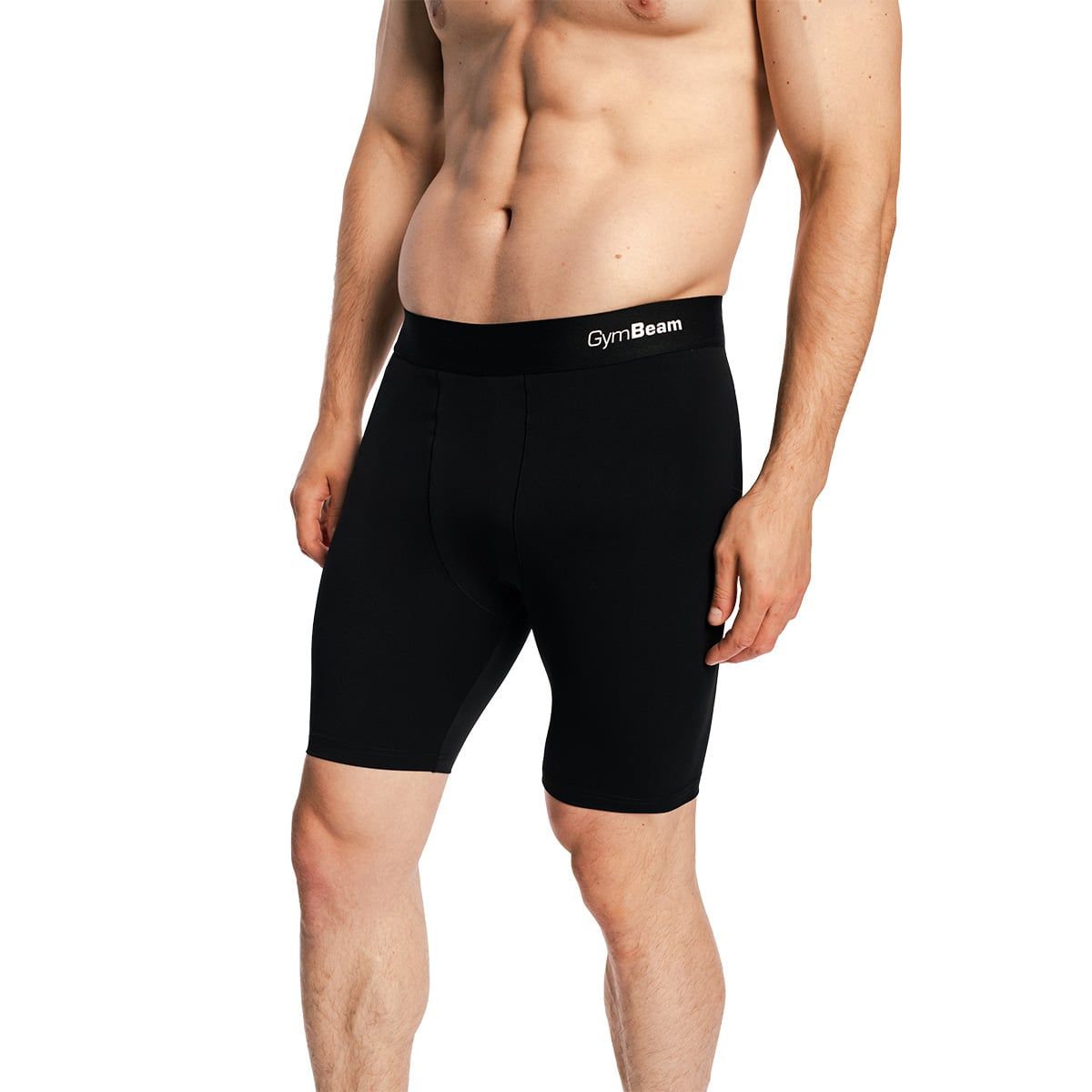 GymBeam Pantaloncini uomo Combat slim con elastico Black