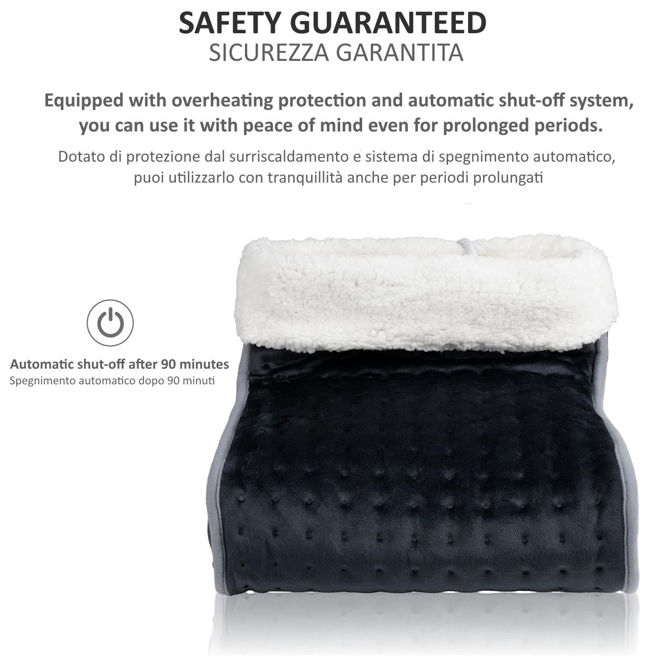 Scaldapiedi Elettrico Con 3 Livelli di Calore FF