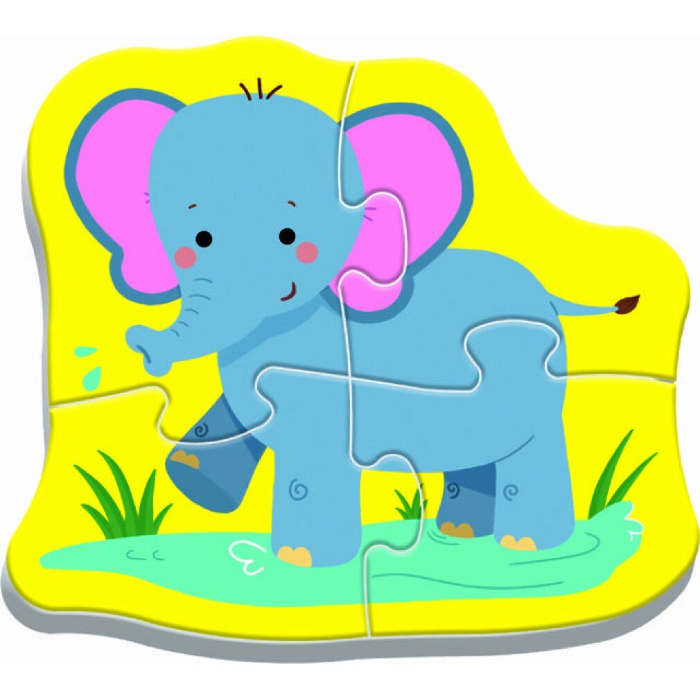 Puzzle per bambini trefl Animali del safari 4in1 (3,4,5,6 pezzi)