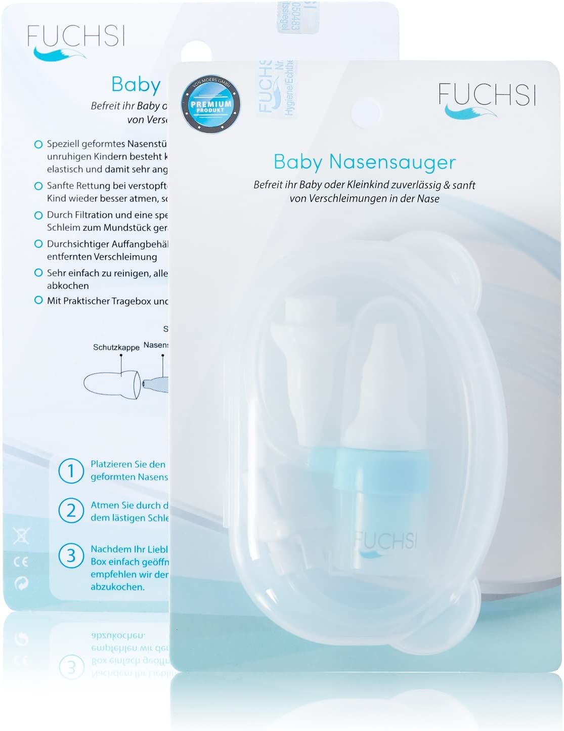 aspiratore nasale per bambini fuchsi | silicone di grado medico | senza filtro e riutilizzabile